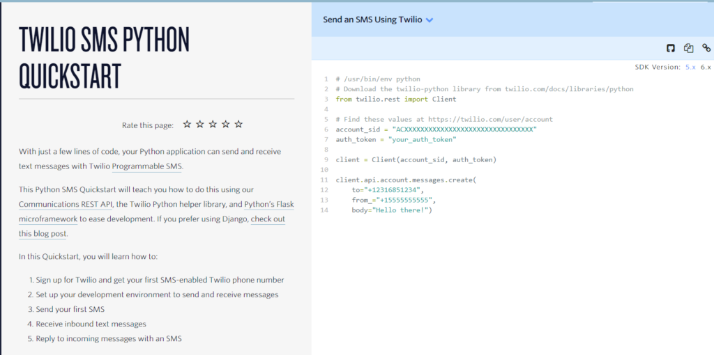 Twilio Python Documentation